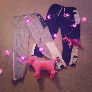 2 pairs of VS pink sweatpants